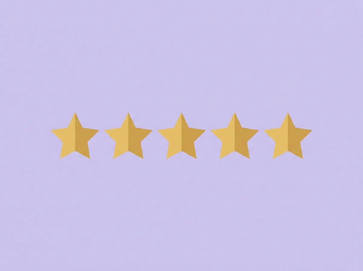5 sterren beoordeling